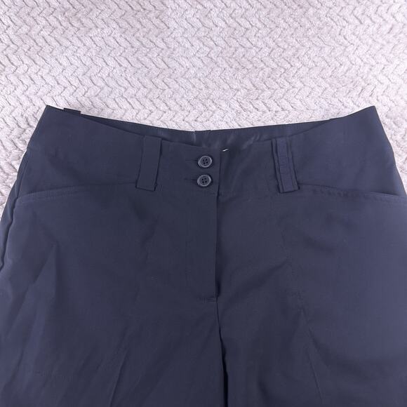 WOMEN'S NIKE GOLF Black Dri-Fit Capri Bottoms Pants Slash Pockets sz 4 Stretchy - Picture 2 of 13